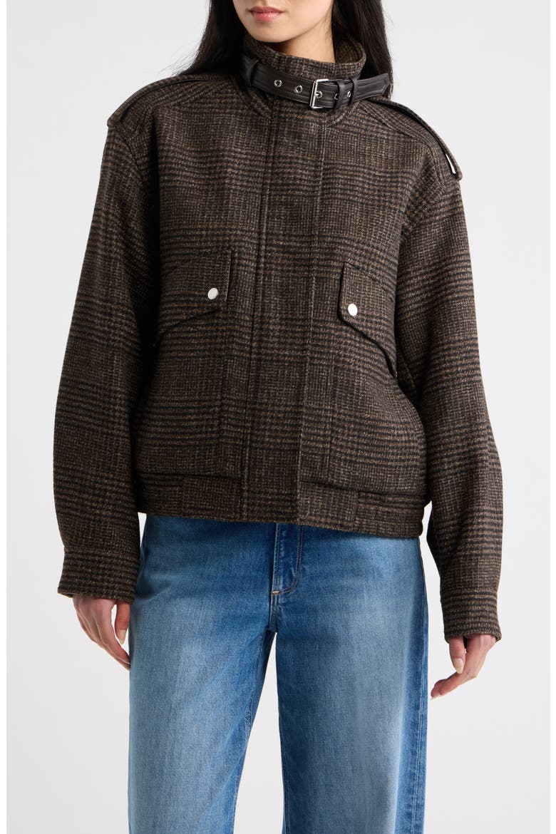 Plaid Bomber Jacket, Alternate, color, BROWN MENSWEAR PLAID