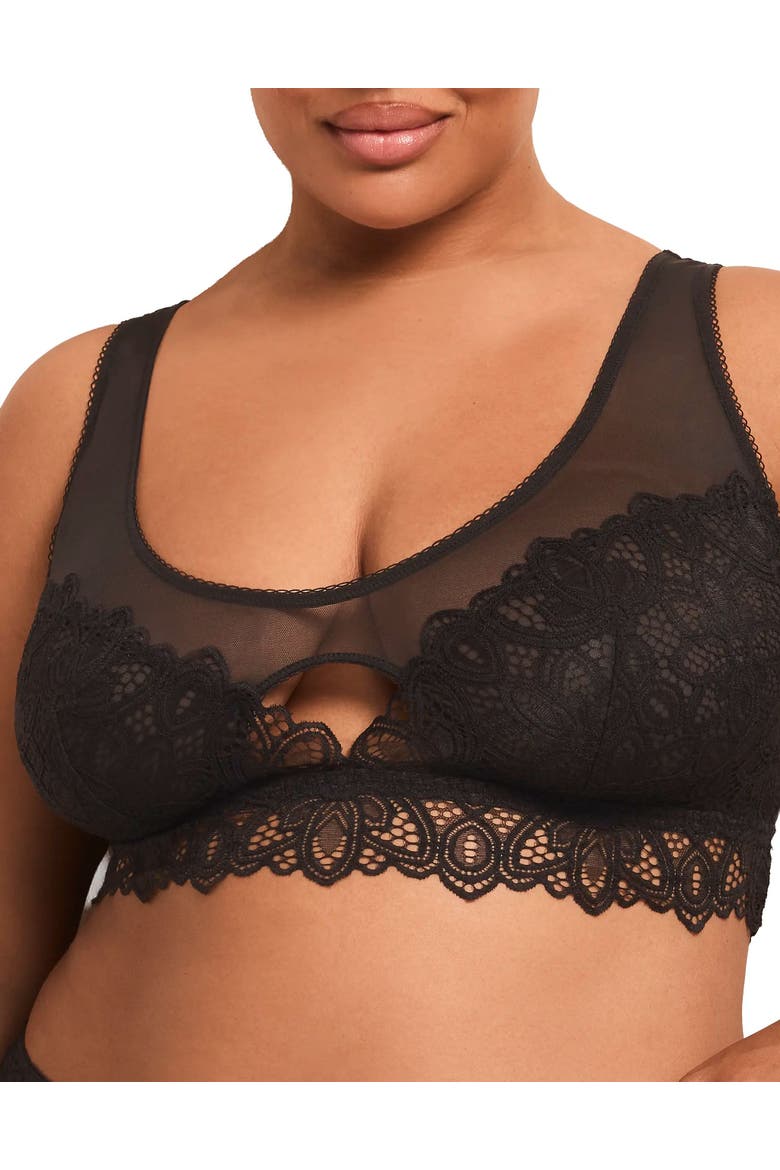 Elska Unlined Bralette Bra, Main, color, Black
