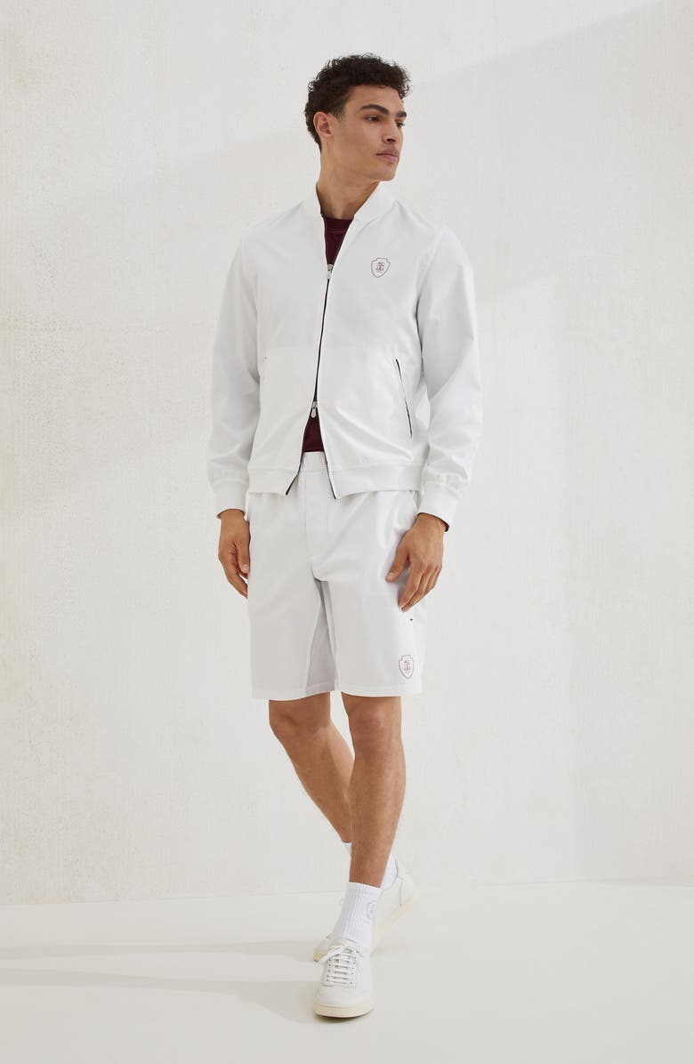 Brunello Cucinelli Nylon Bermuda shorts, Alternate, color, White