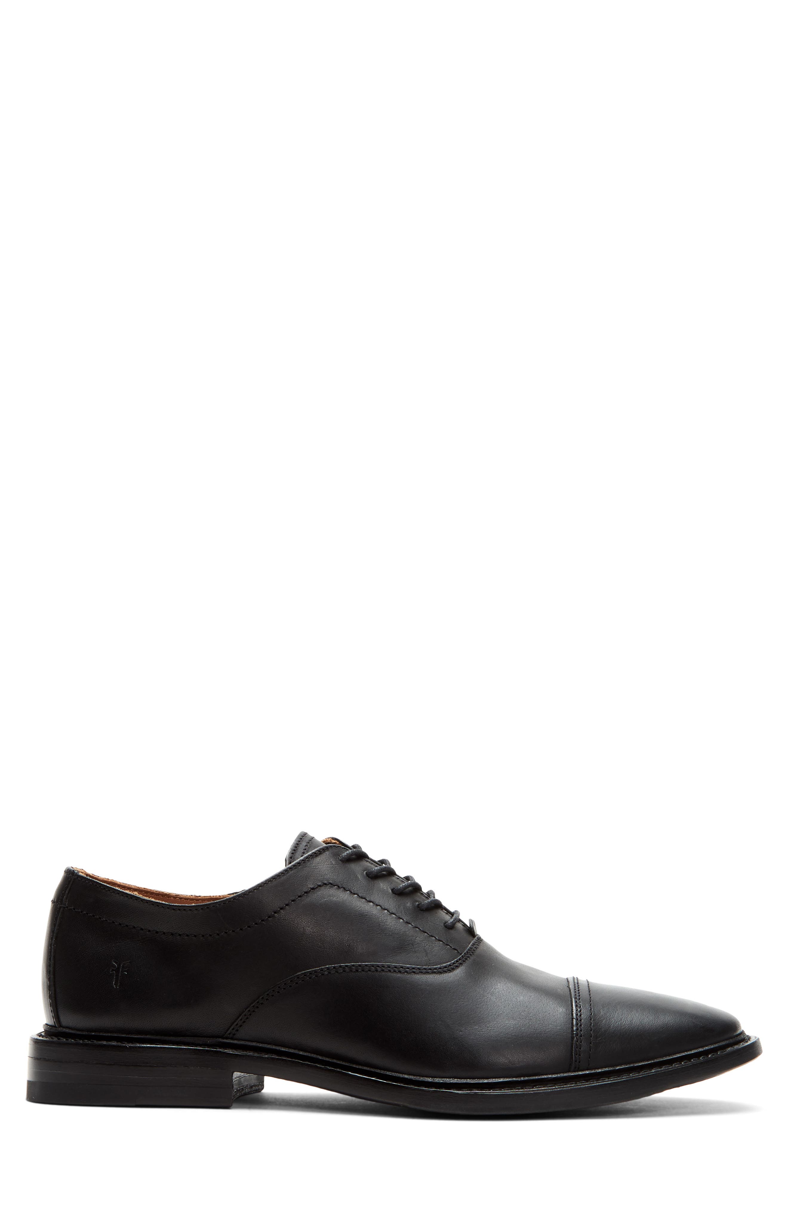Frye Paul Bal Cap Toe Oxford, Alternate, color, Black