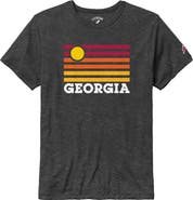 LEAGUE COLLEGIATE WEAR Men's League Collegiate Wear Heather Charcoal Georgia Bulldogs Hyper Local Victory Falls Tri-Blend T-Shirt