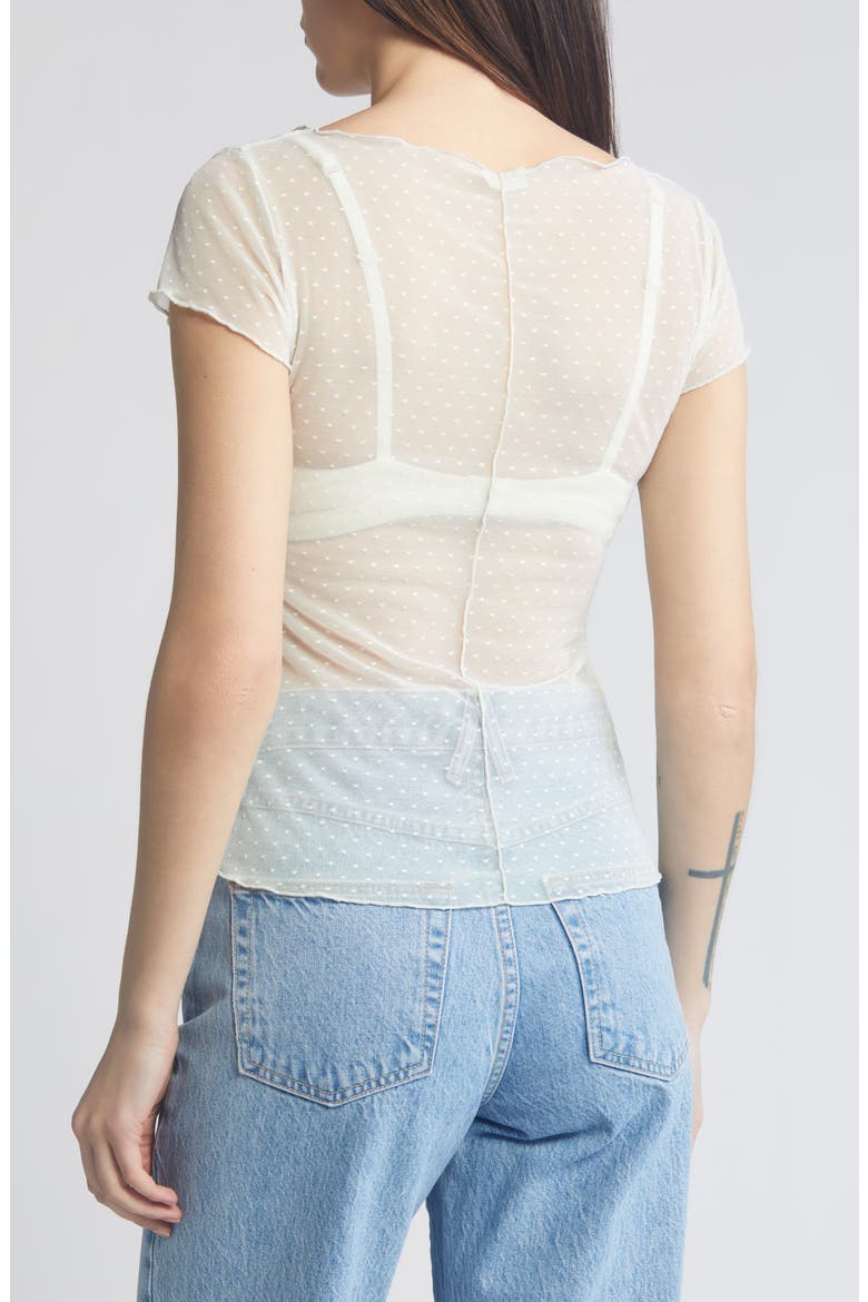 On the Dot Mesh Baby Tee, Alternate, color, LIGHTEST SKY