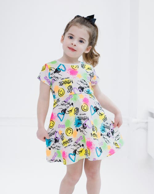 Disney Short Sleeve Skater Dress In Multi