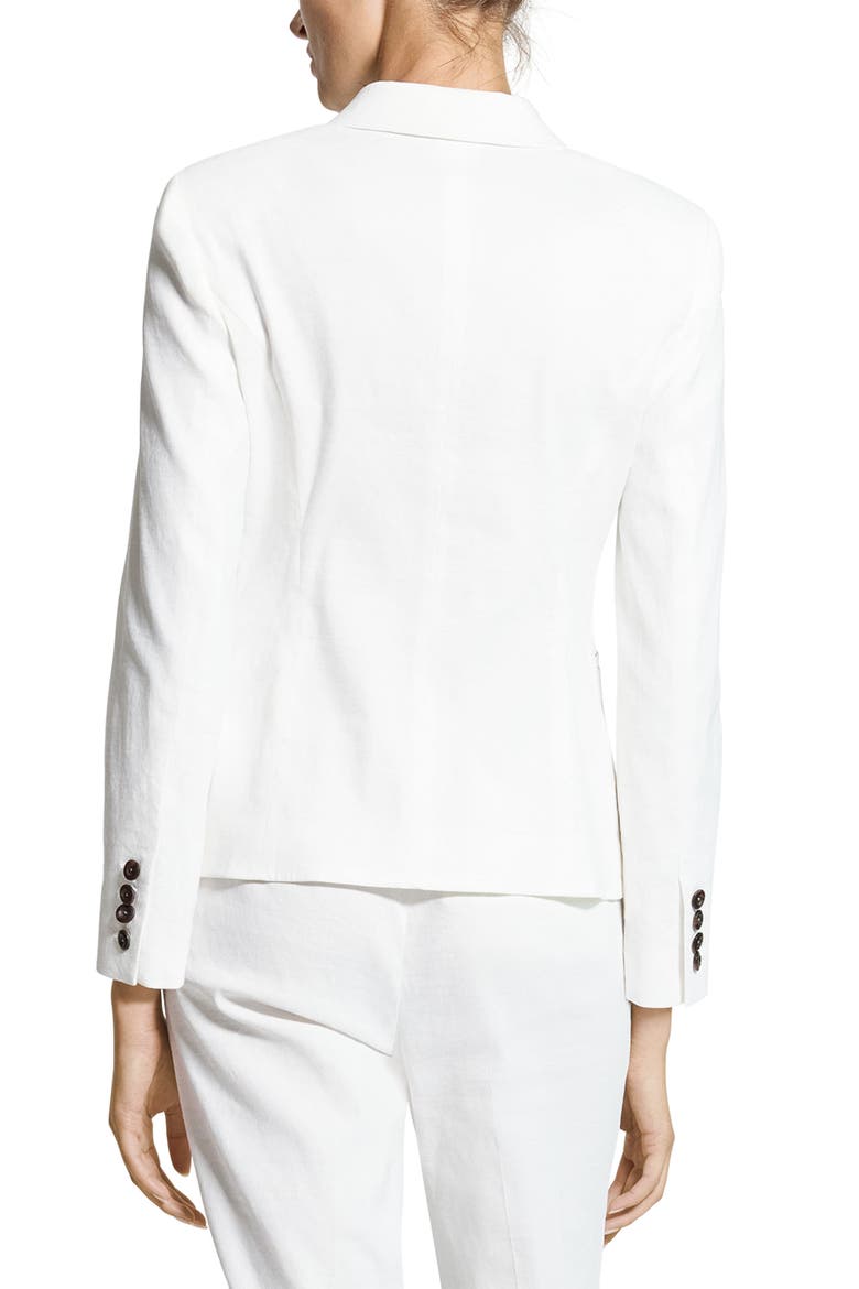 Shrunken Three Button Blazer, Alternate, color, WHITE - 100