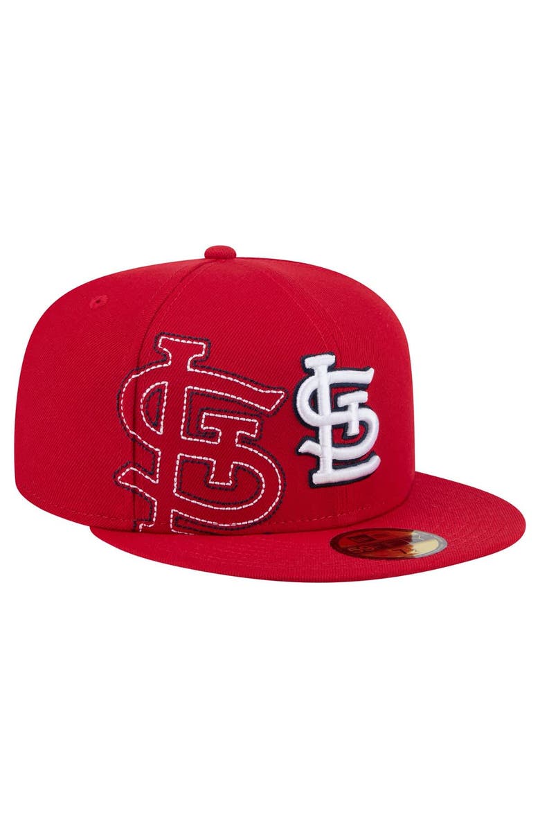 New Era Men's New Era Red St. Louis Cardinals Yarn Stitch 59FIFTY Fitted Hat, Main, color, Red
