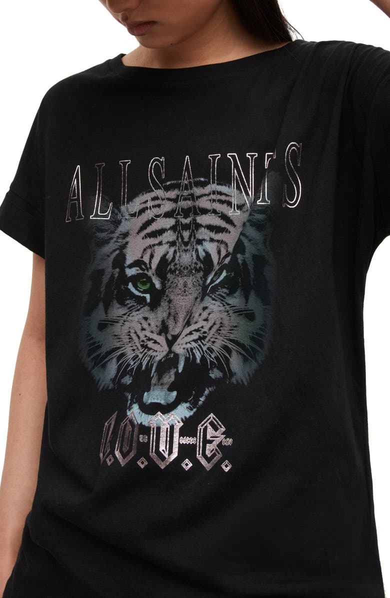 AllSaints Clavon Imogen Cotton Graphic Tee, Alternate, color,