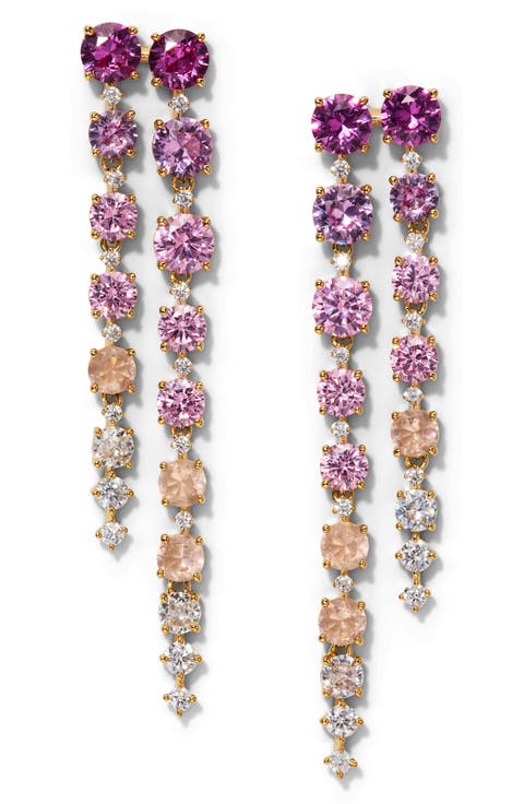 Sunshower Double Linear Drop Earrings