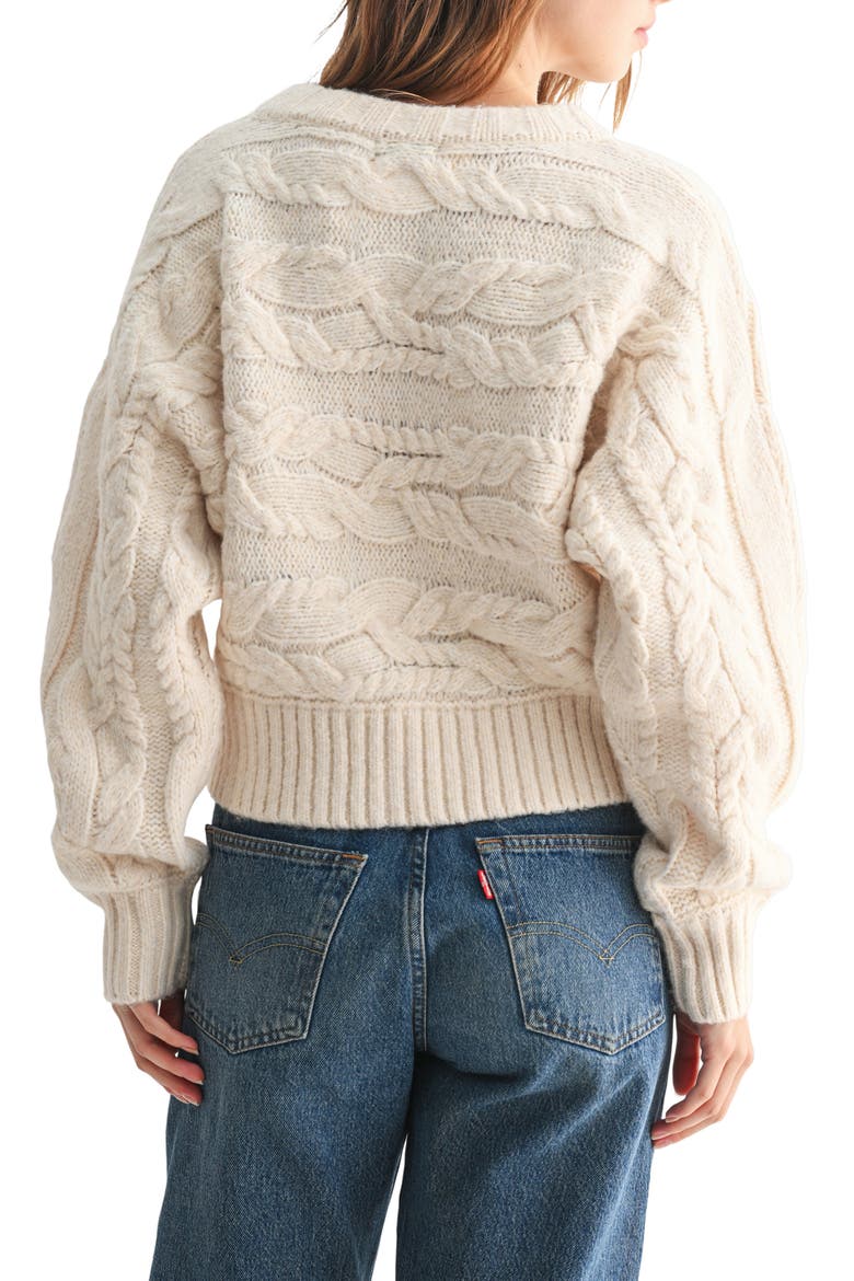 Cable Stitch Sweater, Alternate, color, CREAM