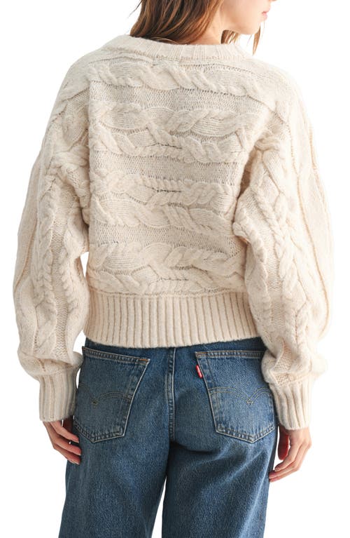 Lush Cable Stitch Sweater In White