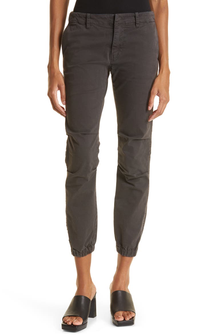 Stretch Cotton Twill Crop Military Pants, Main, color, CEDAR