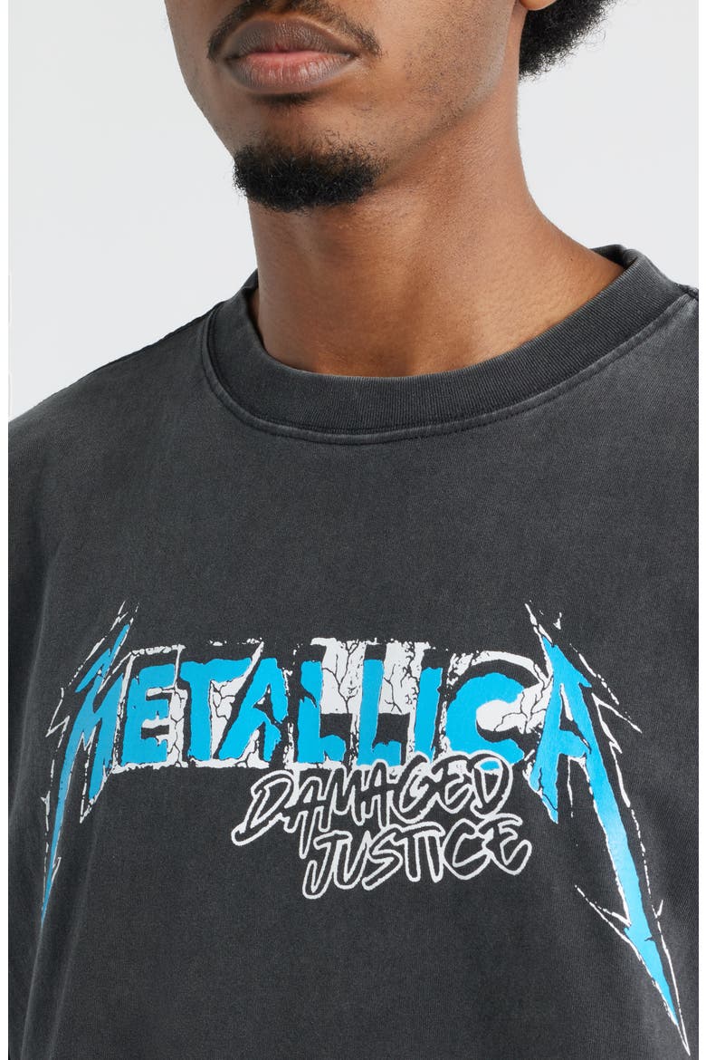 Metallica Live 1988 Damaged Justice Tour Graphic T-Shirt (Men