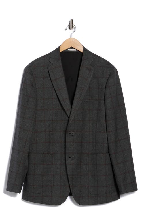 Nordstrom Rack Windowpane Knit Sport Coat In Gray