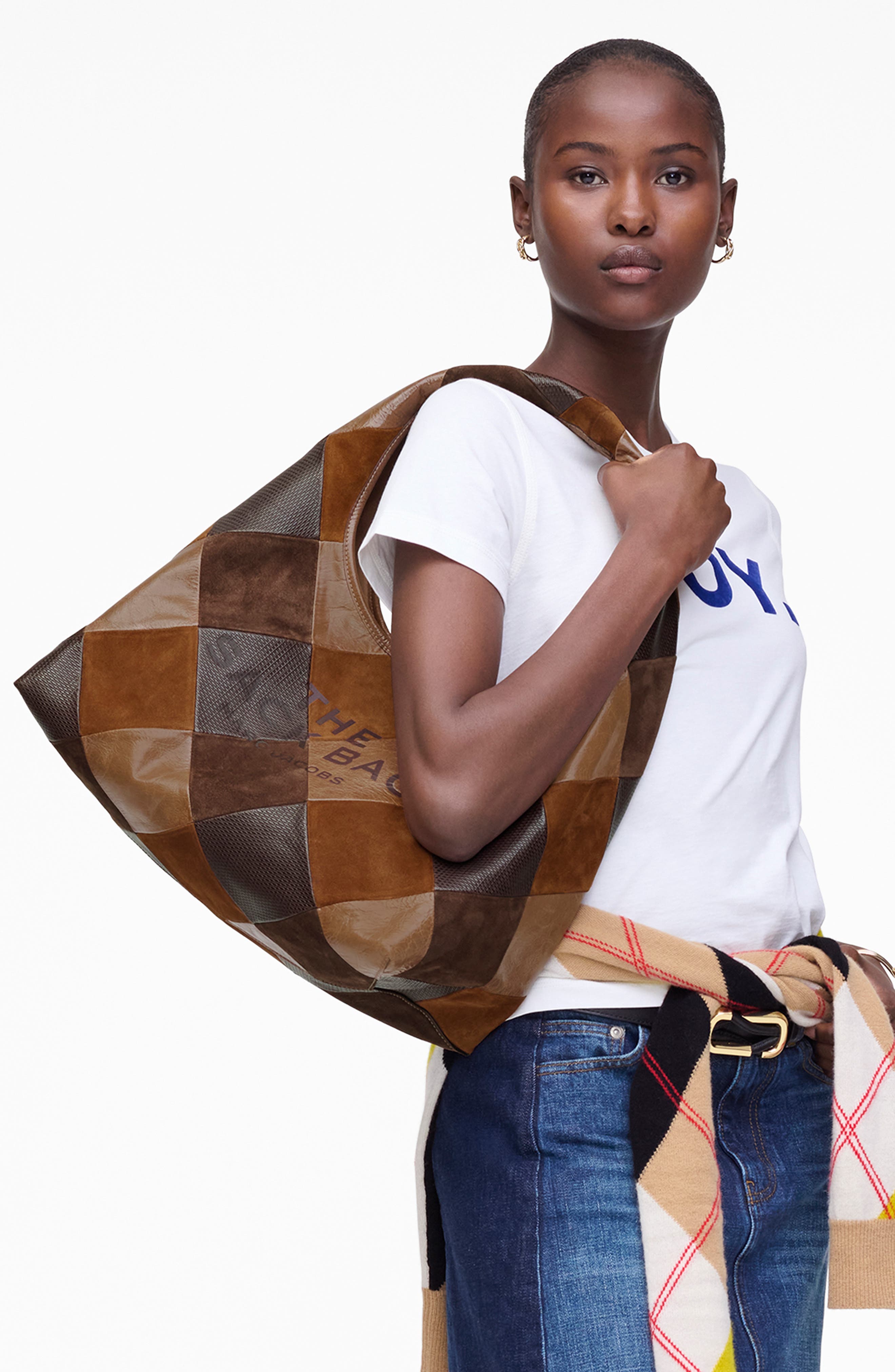 Marc Jacobs The Sack Quilted Leather Top Handle Bag, Alternate, color, 