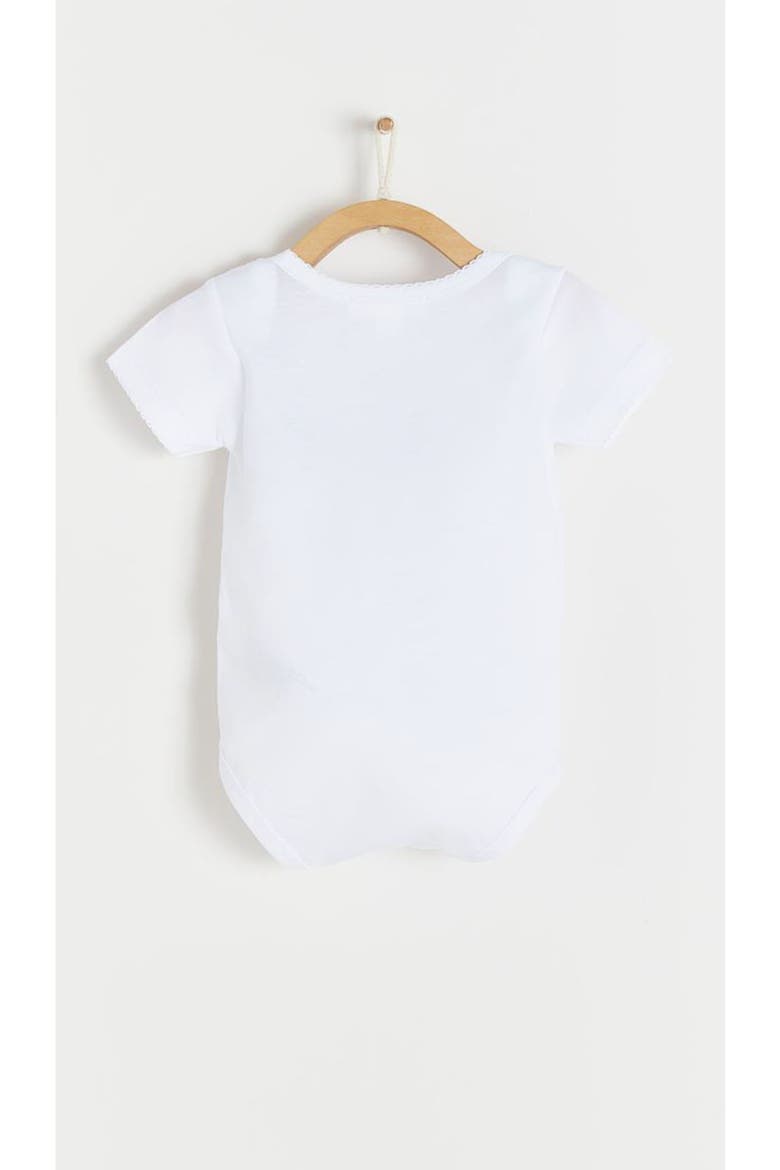 Logo Short Sleeve Bodysuit 2-Pack for Infant, Alternate, color, White