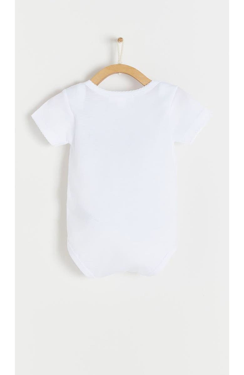 Babycottons Logo Short Sleeve Bodysuit 2-Pack for Infant, Alternate, color, White