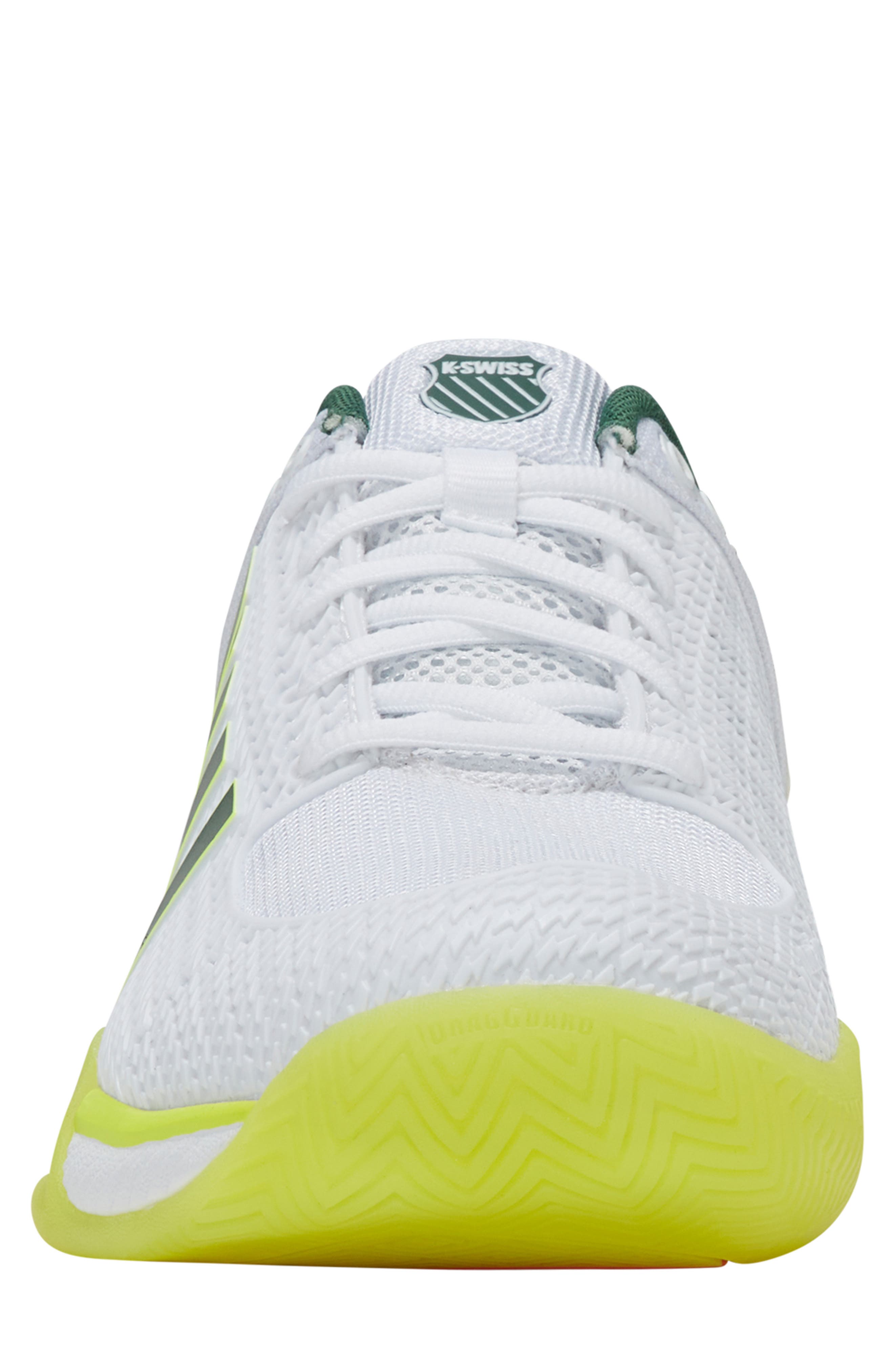 K-Swiss Express Light Pickle Ball Running Shoe, Alternate, color, White/ Neon Lime/ Eden