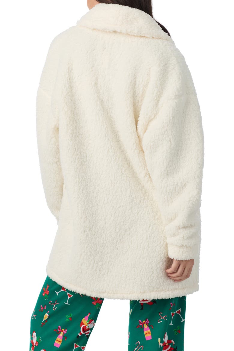 High Pile Fleece Robe, Alternate, color, CREAM