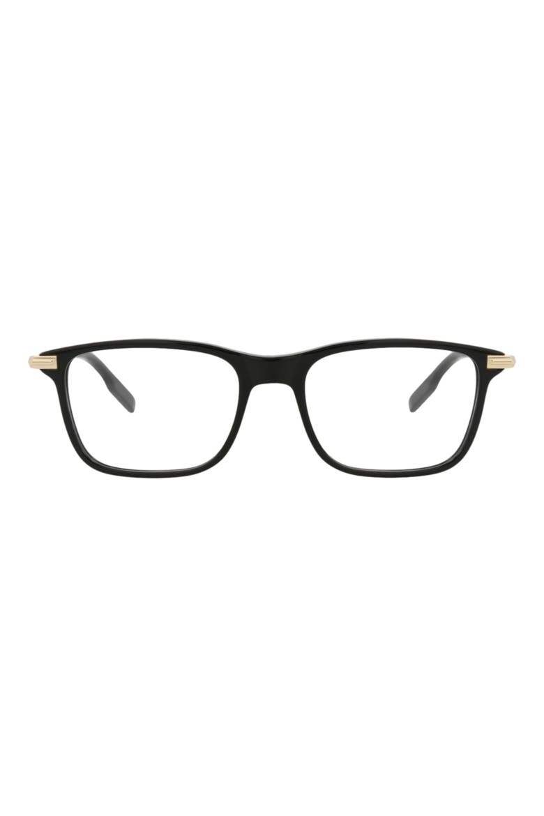 54mm Rectangle Optical Frames, Main, color, BLACK BLACK TRANSPARENT