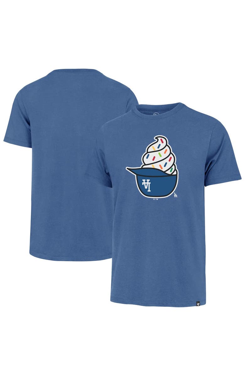 '47 Men's '47 Royal Los Angeles Dodgers Ice Cream Helmet Franklin T-Shirt, Main, color, Royal