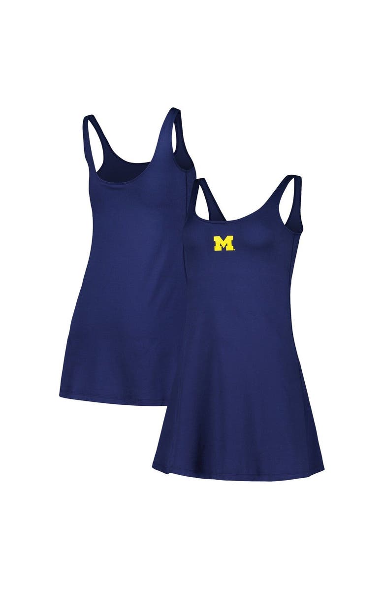 ZOOZATZ Women's ZooZatz Navy Michigan Wolverines Logo Scoop Neck Dress, Main, color, 