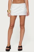 EDIKTED Textured Cotton Eyelet Miniskirt