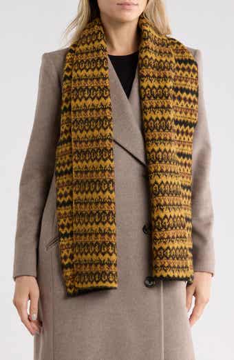 Sequin Overlay Fair Isle Scarf