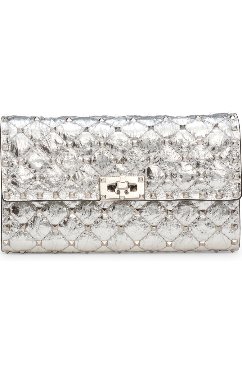 Valentino Garavani Small Rockstud Spike Leather Shoulder Bag, Main, color,