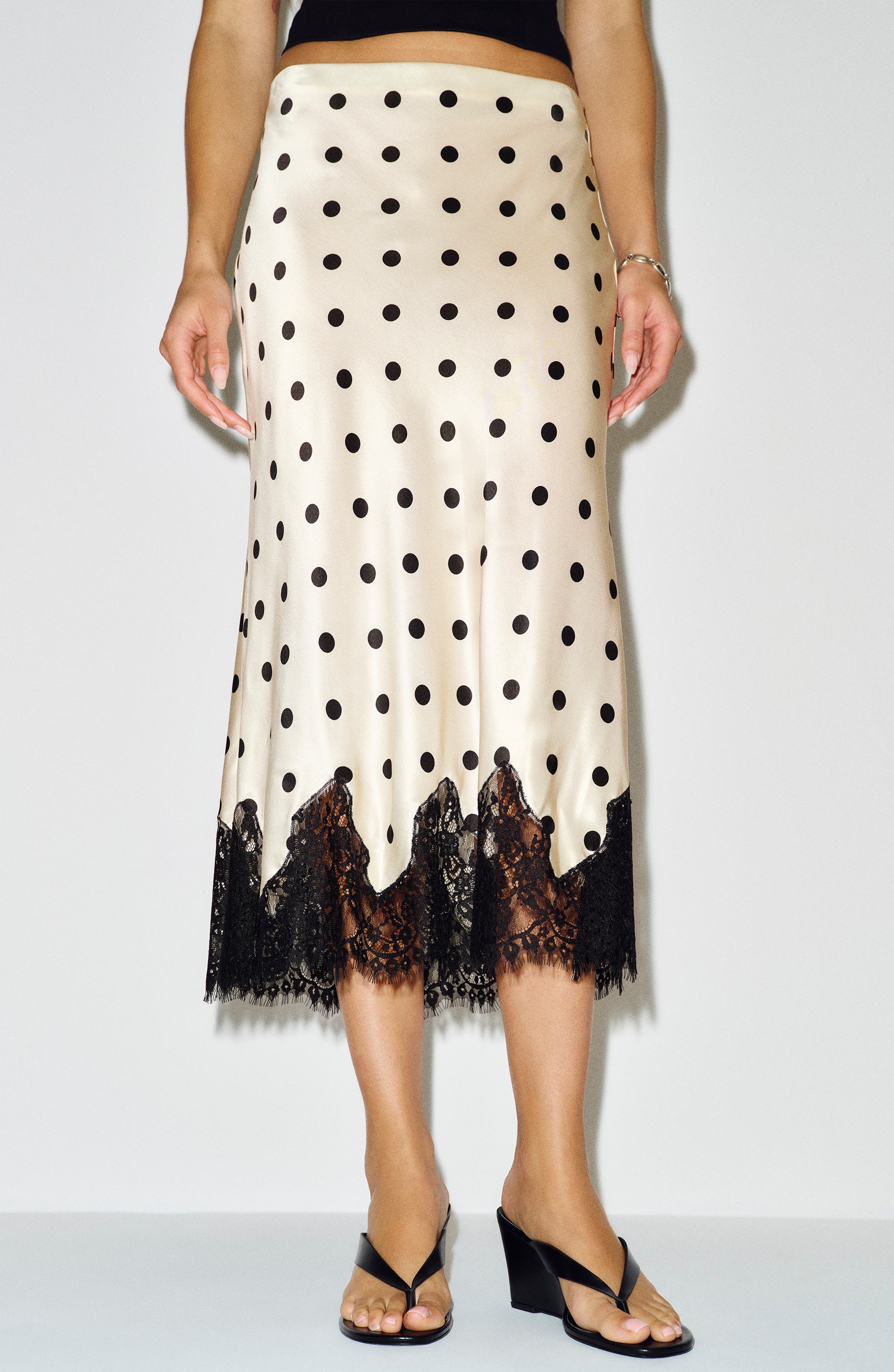 Reformation Jessie Wedge Thong Sandal, Alternate, color, Black Leather