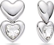 EYE CANDY LOS ANGELES Lustre Heart Double Drop Earrings