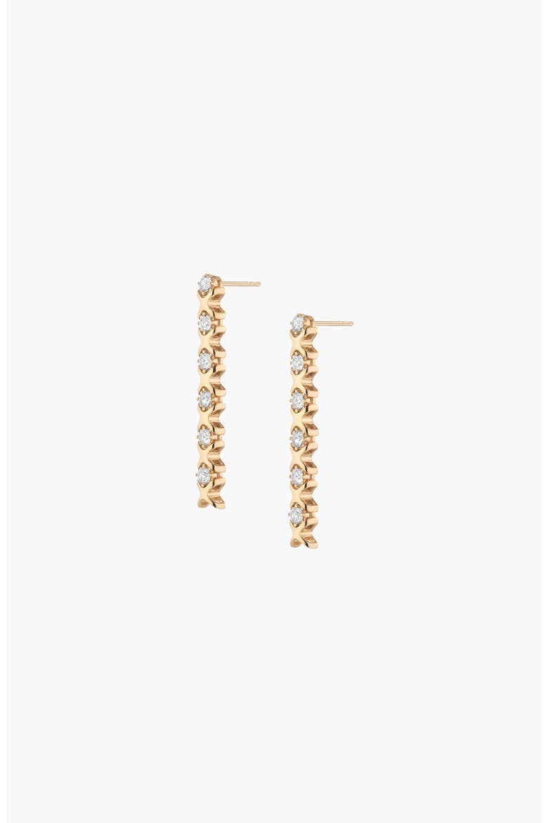 Bold Lab Grown Sapphire X Estate Tennis Earrings, Alternate, color, Yellow Gold Vermeil