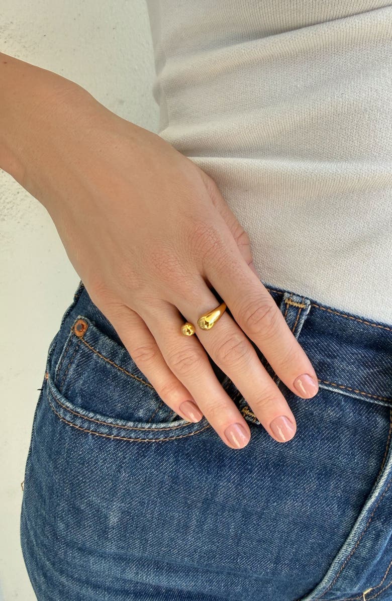 Adornia 18K Gold Plated Open Band Ring, Alternate, color, Gold