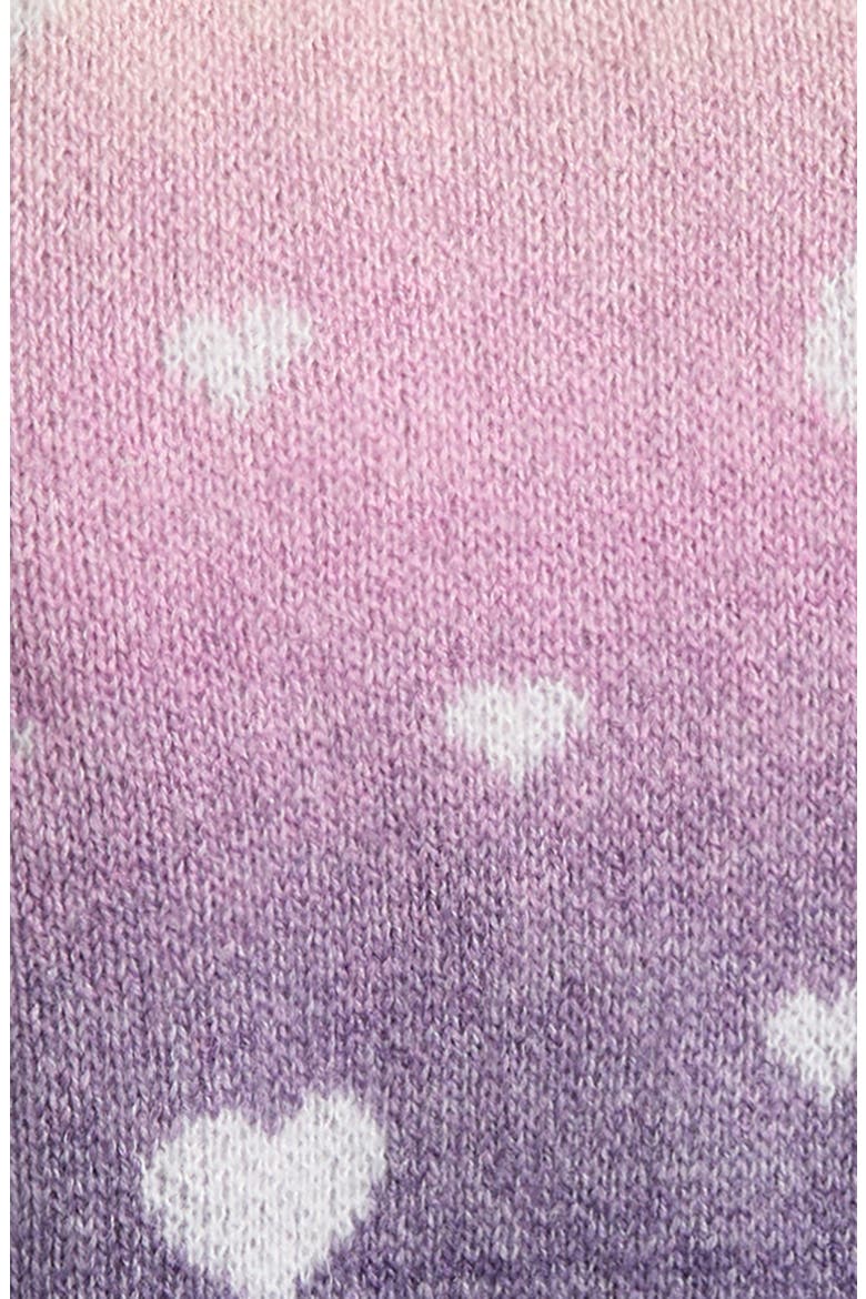 Kids' Heart Ombré Button Cardigan, Alternate, color, IRIS