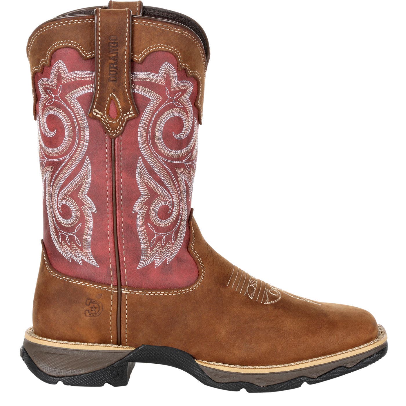 DURANGO Women
s Red Western Boot, Main, color, Briar Brown And Rusty Red