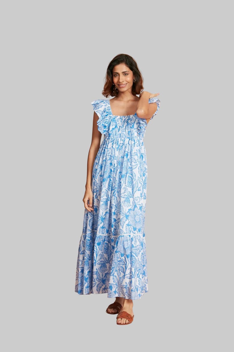 Floss Maxi Dress, Main, color, Blue Passionaria