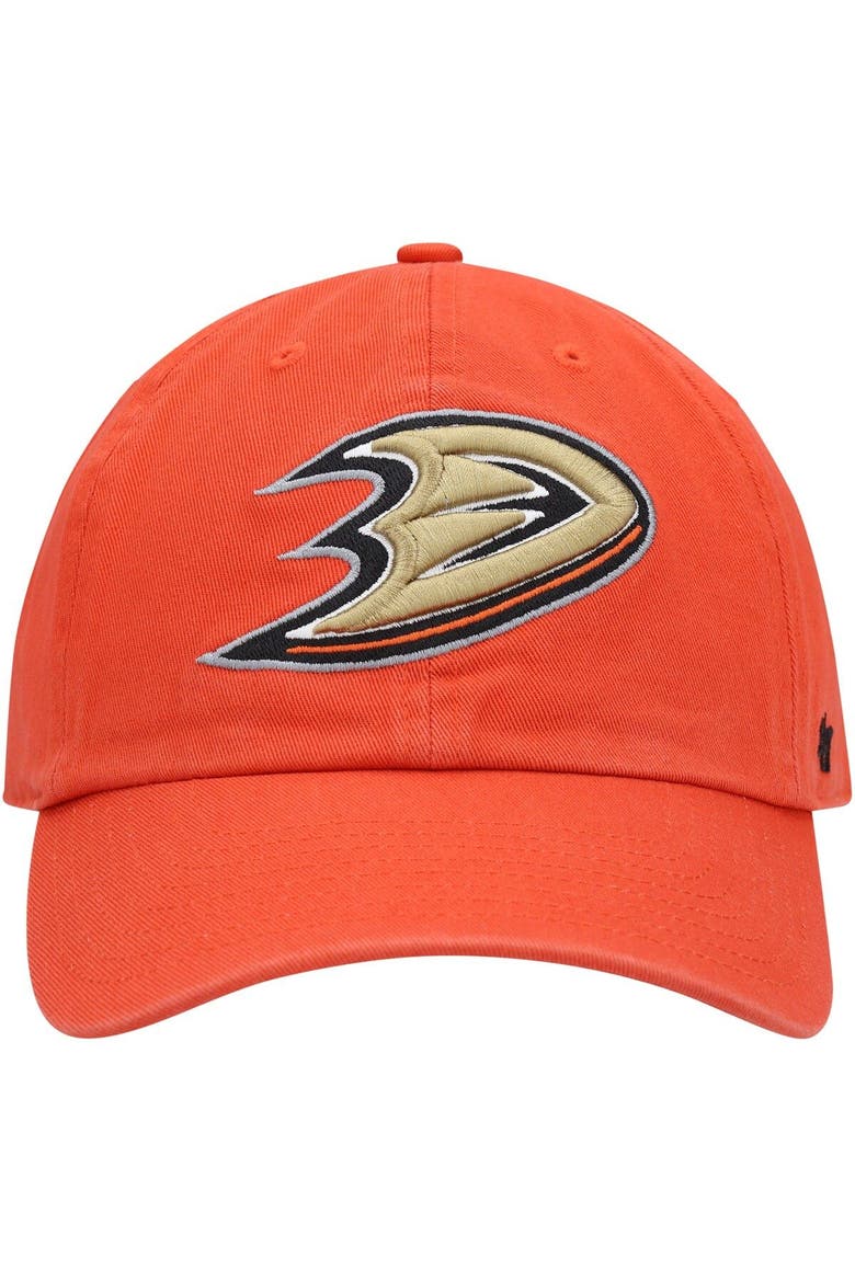 Men's '47 Orange Anaheim Ducks Clean Up Adjustable Hat, Alternate, color, Orange