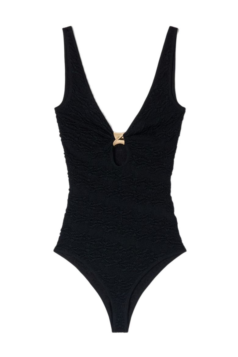 Jewellery detail knit leotard, Alternate, color, Black