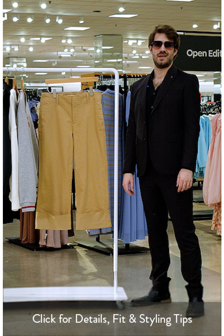 Sienna High Waist Relaxed Straight Leg Twill Pants video