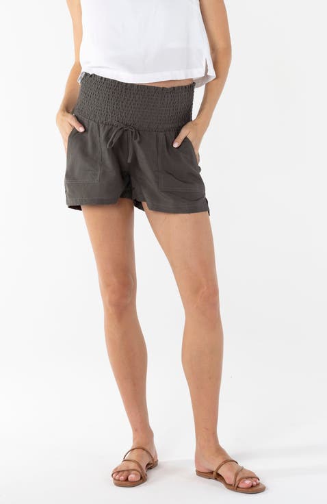 Maternity Summer Drawstring Shorts