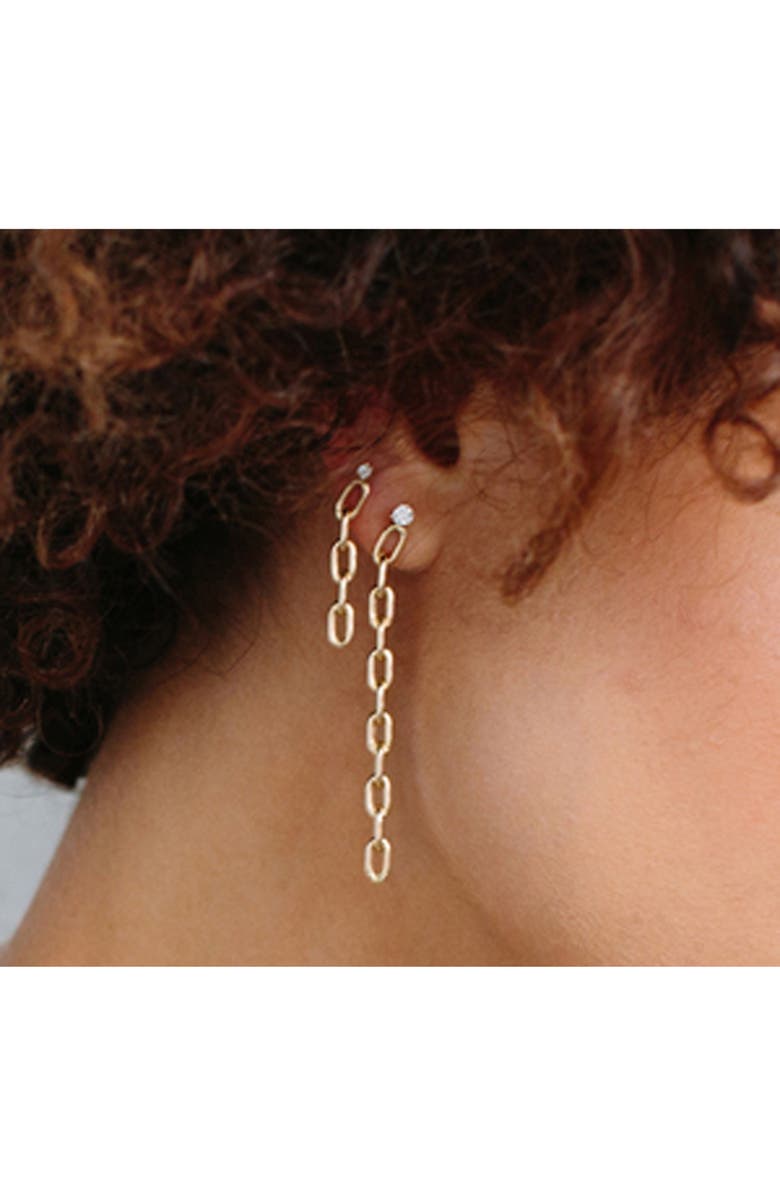 Zoë Chicco Large Square Oval Link Earrings, Alternate, color, 