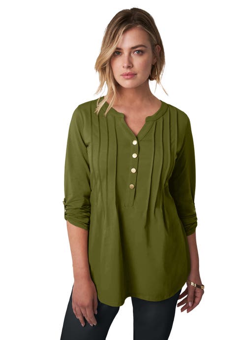Stretch Pleated Tunic
