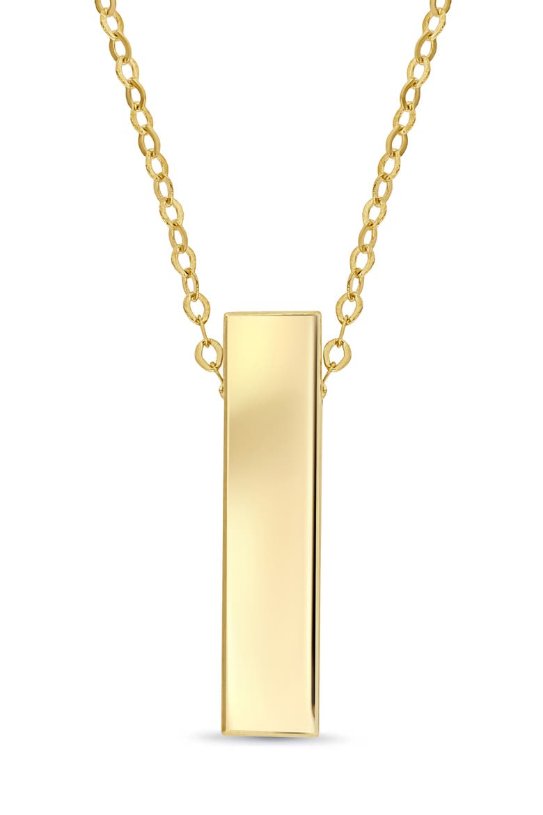 14K Yellow Gold Bar Pendant Necklace, Alternate, color, 14K YELLOW GOLD