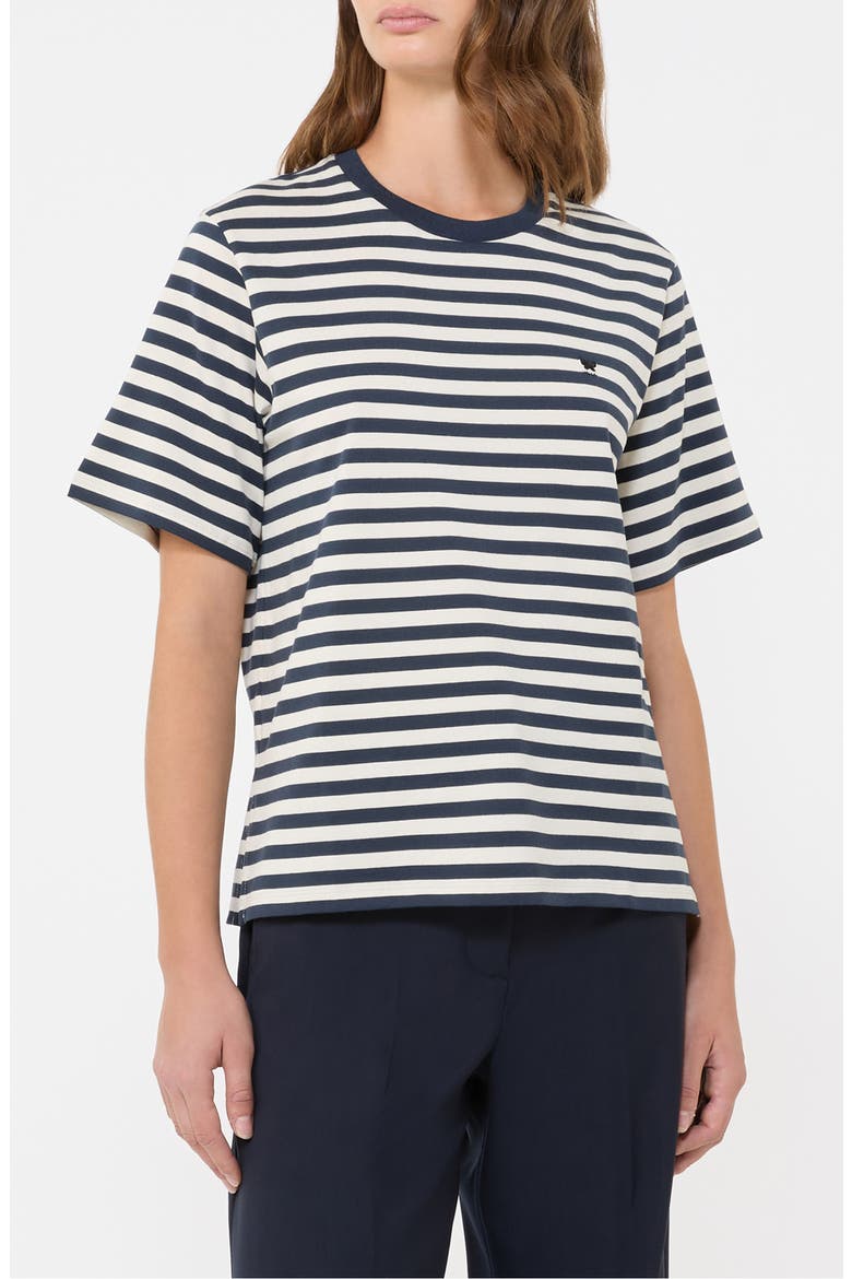 Stripe Jersey T-Shirt, Main, color, ECRU/ NAVY