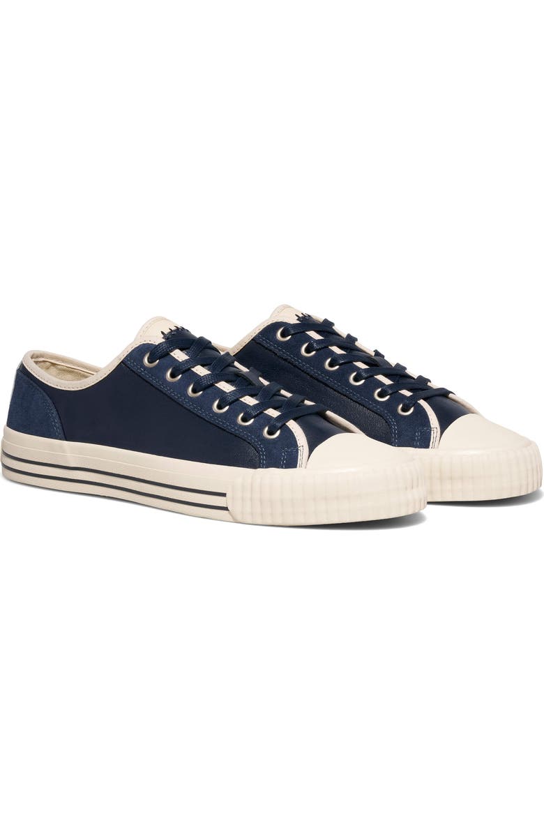 P.F. Flyers Center Vintage Low-Top Leather & Suede Sneaker, Alternate, color, Navy-Antique White