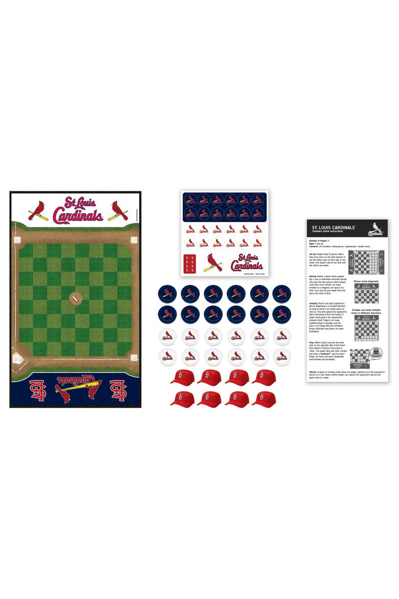St. Louis Cardinals Checkers Board Game, Alternate, color, Multicolor