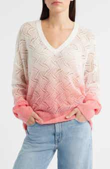 Frigioni Dip Dye Open Knit Sweater