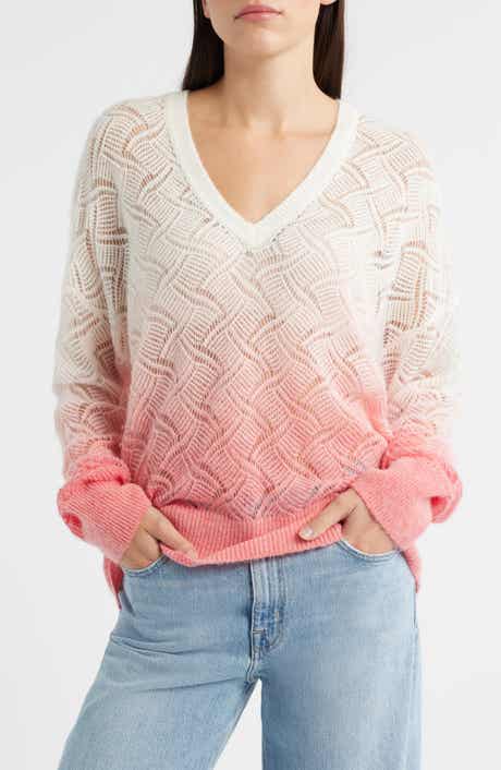Frigioni Dip Dye Open Knit Sweater