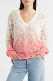 BOSS Frigioni Dip Dye Open Knit Sweater