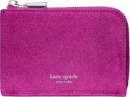 Kate Spade New York Mini Suede Zip Card Case