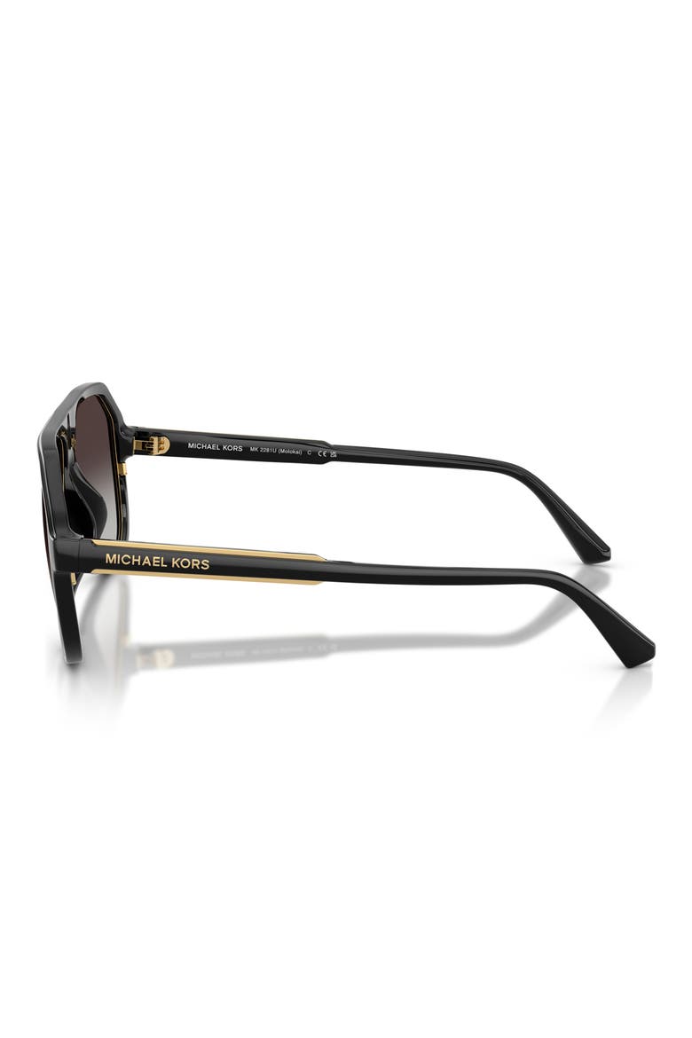 Molokai 59mm Gradient Pilot Sunglasses, Alternate, color, BLACK / GREY GRADIENT