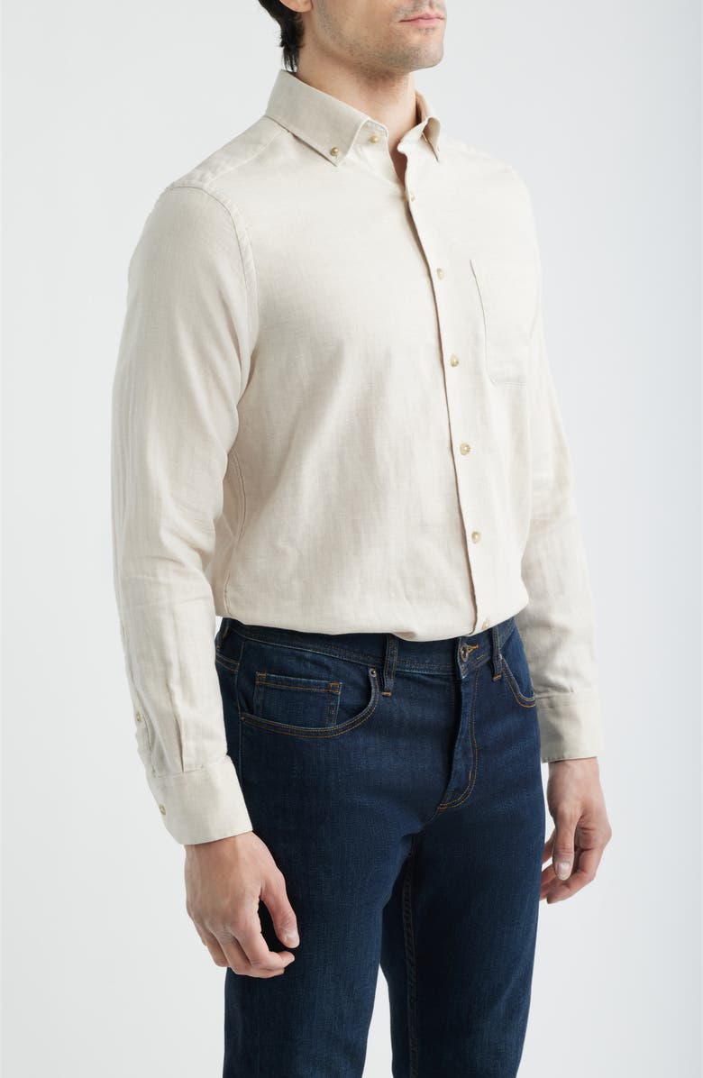 Scott Barber The Chambray Button-Down Shirt, Alternate, color, Birch